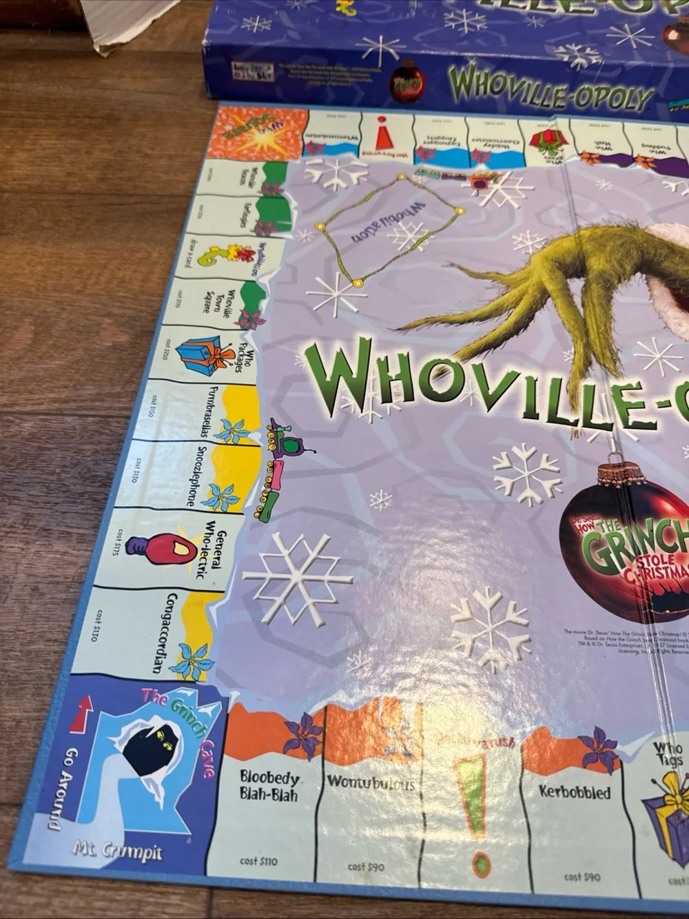 Vintage Whoville-Opoly The Grinch Who Stole Christmas Board Game Complete